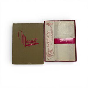 3 Pr Vintage MAGNET Seamless Stretch Agilon Nylons - Bittersweet 411 - Size B